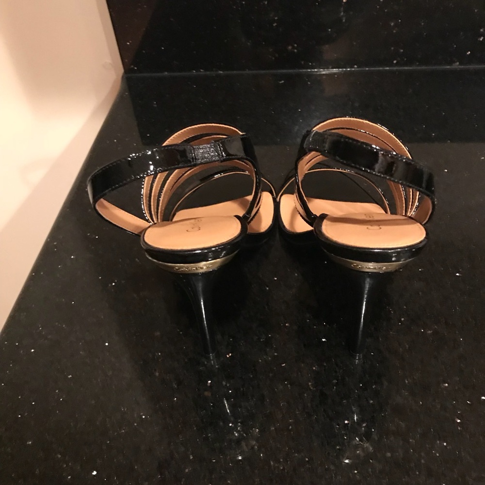 Calvin Klein strapped stiletto Black 8M - Picture 3 of 5